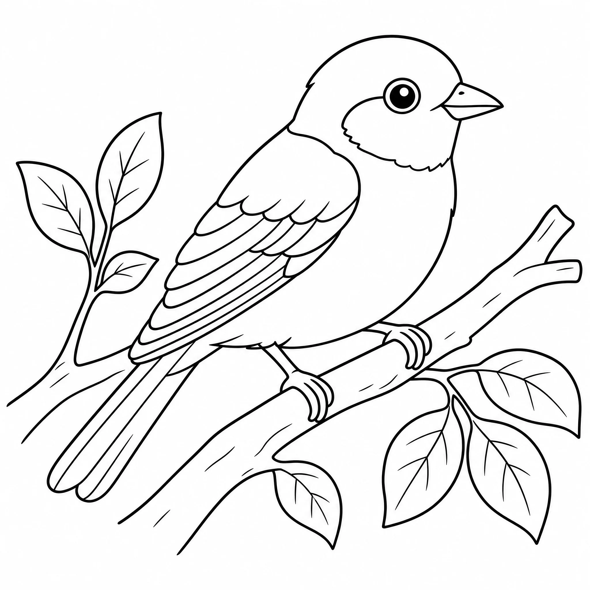 A bird picture turned into a detailed coloring page